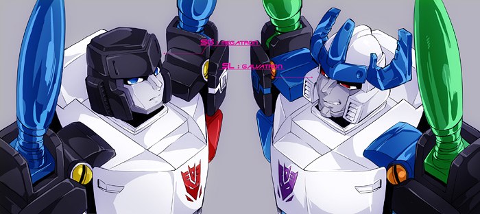 megatron and galvatron (transformers and 3 more) drawn by haruo_(kimidori)