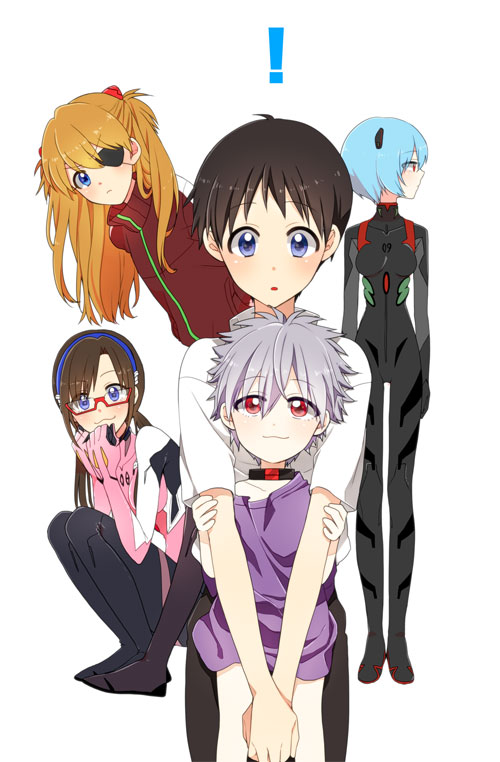 souryuu asuka langley, ayanami rei, ikari shinji, nagisa kaworu, and makinami mari illustrious (neon genesis evangelion and 2 more) drawn by plico_(nicoma)