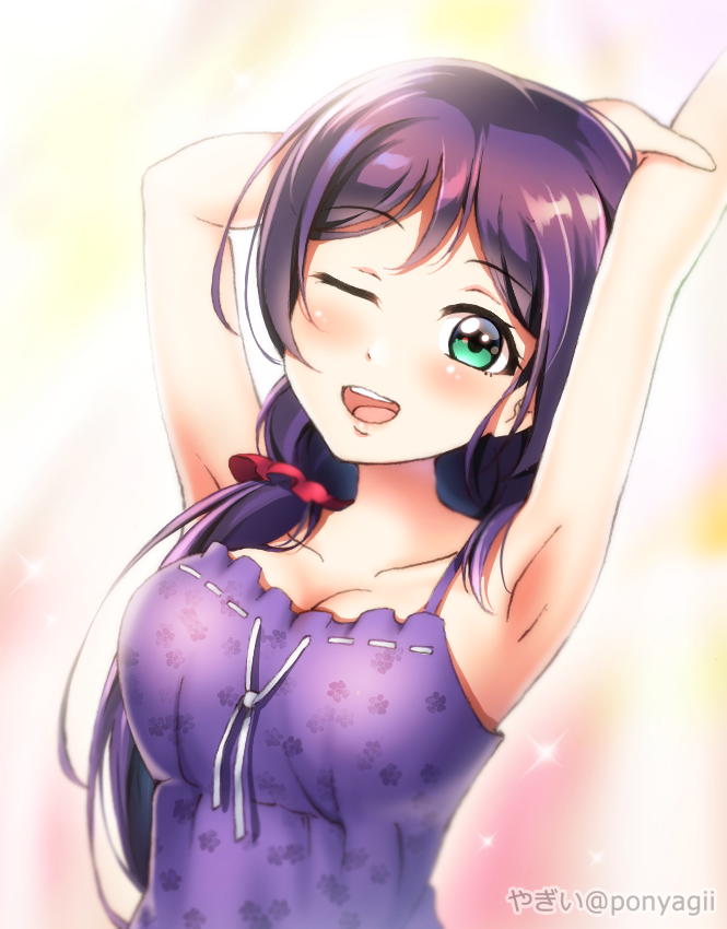 tojo nozomi (love live! and 1 more) drawn by ponyagii
