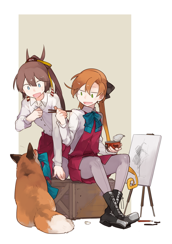 akigumo and kazagumo (kantai collection) drawn by glider_(guraida)