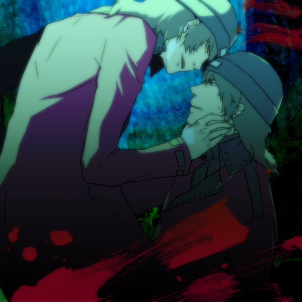 aragaki shinjirou (persona and 2 more) drawn by kzhr