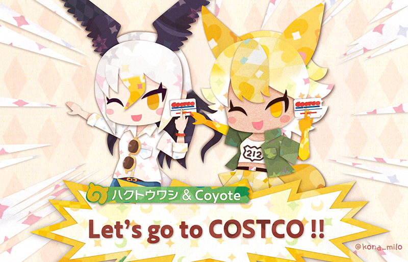 coyote and bald eagle (kemono friends and 1 more) drawn by kikuchi_milo
