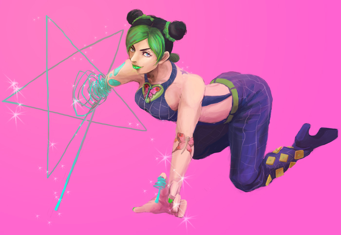 kujo jolyne (jojo no kimyou na bouken and 1 more) drawn by ksksksks699