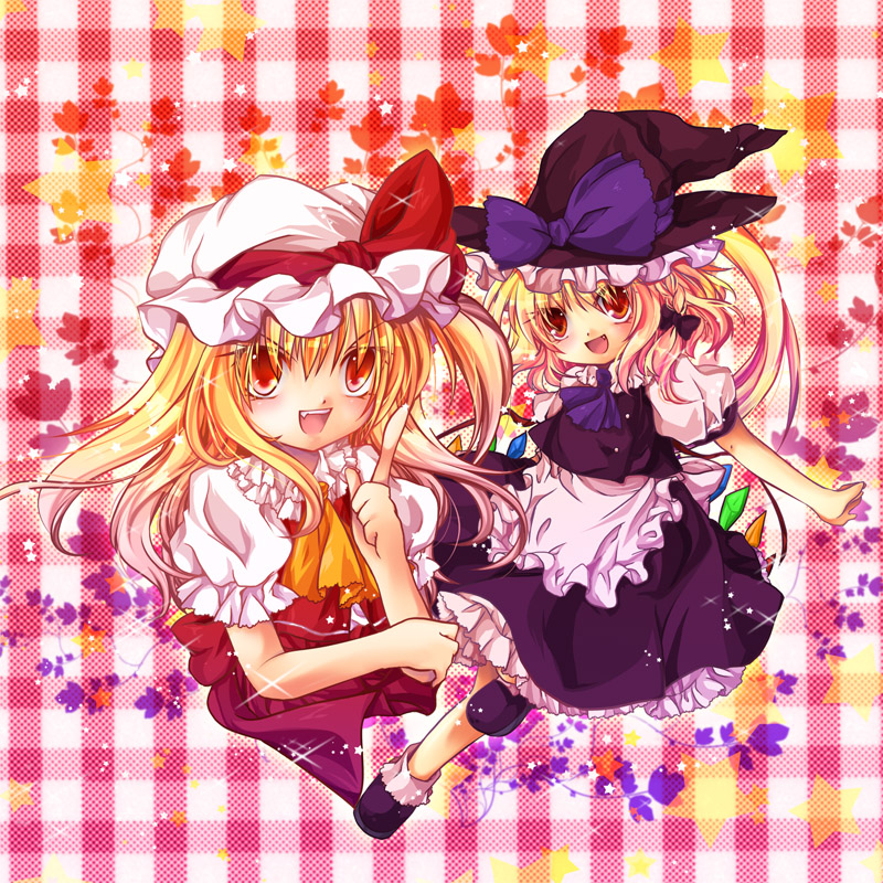 kirisame marisa and flandre scarlet (touhou) drawn by anna_(small_night)