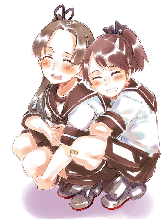 shikinami, ayanami, and touyama nao (kantai collection) drawn by sagamiso
