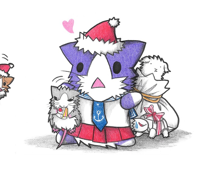admiral, inazuma, non-human admiral, sakawa, and plasma-chan (kantai collection) drawn by neko_kyo