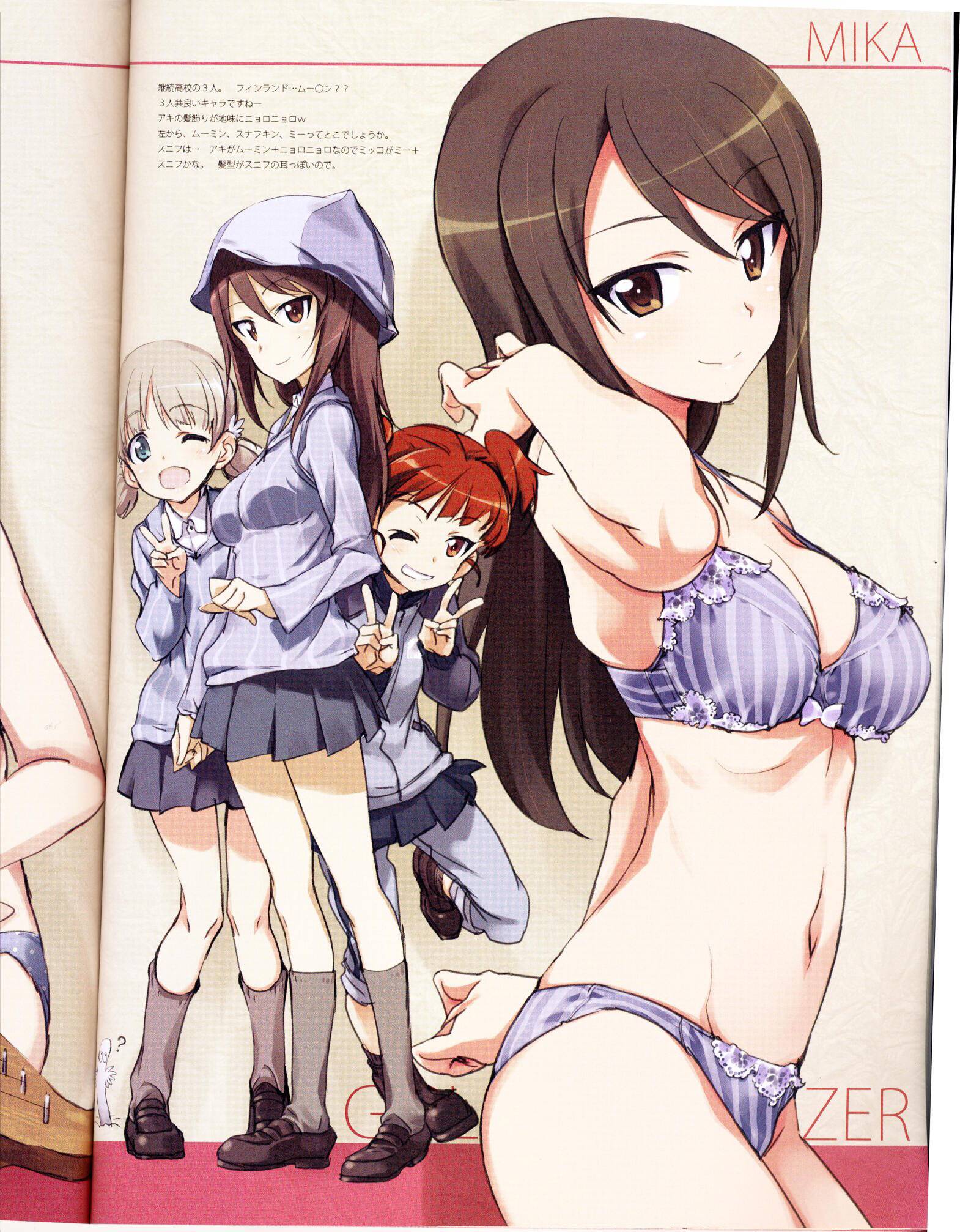 Mika Aki And Mikko Girls Und Panzer Drawn By Kurashima Tomoyasu Danbooru