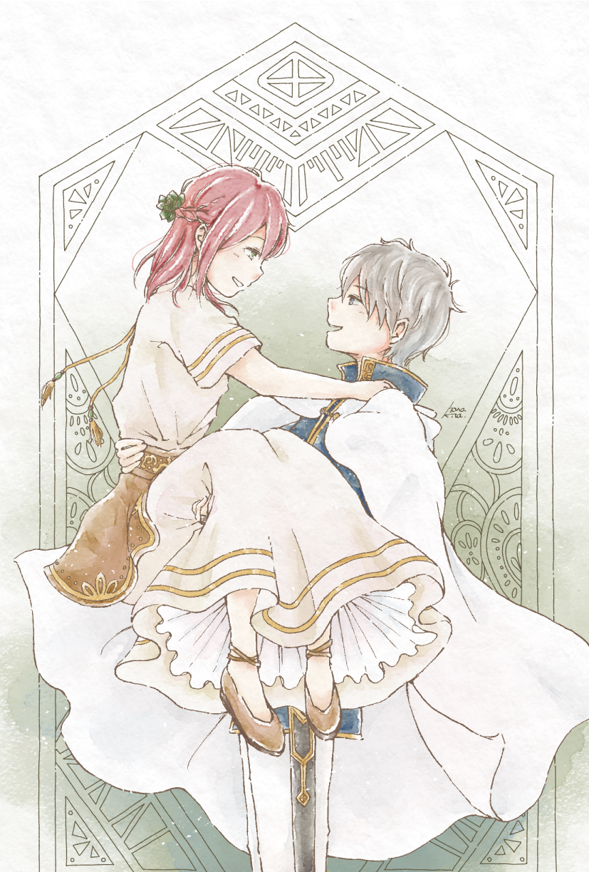 shirayuki and zen wistalia (akagami no shirayukihime) drawn by hanakita_(hana_kita_a)