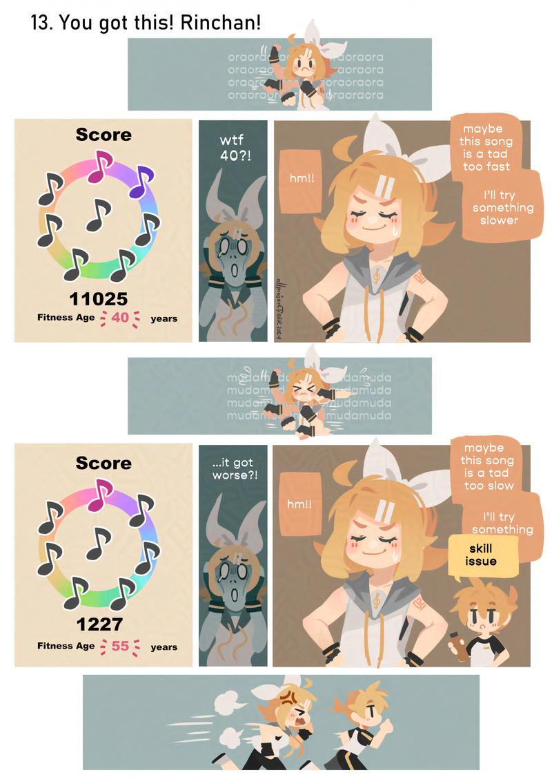 kagamine rin and kagamine len (vocaloid and 3 more) drawn by projecttiger