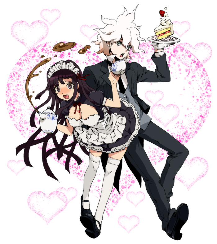 komaeda nagito and tsumiki mikan (danganronpa and 1 more) drawn by dosugon