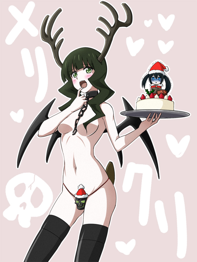 black rock shooter and dead master (black rock shooter) drawn by julius_yu