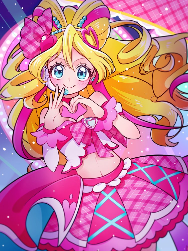 sakura uta and cure idol (precure and 1 more) drawn by ryokuchamura