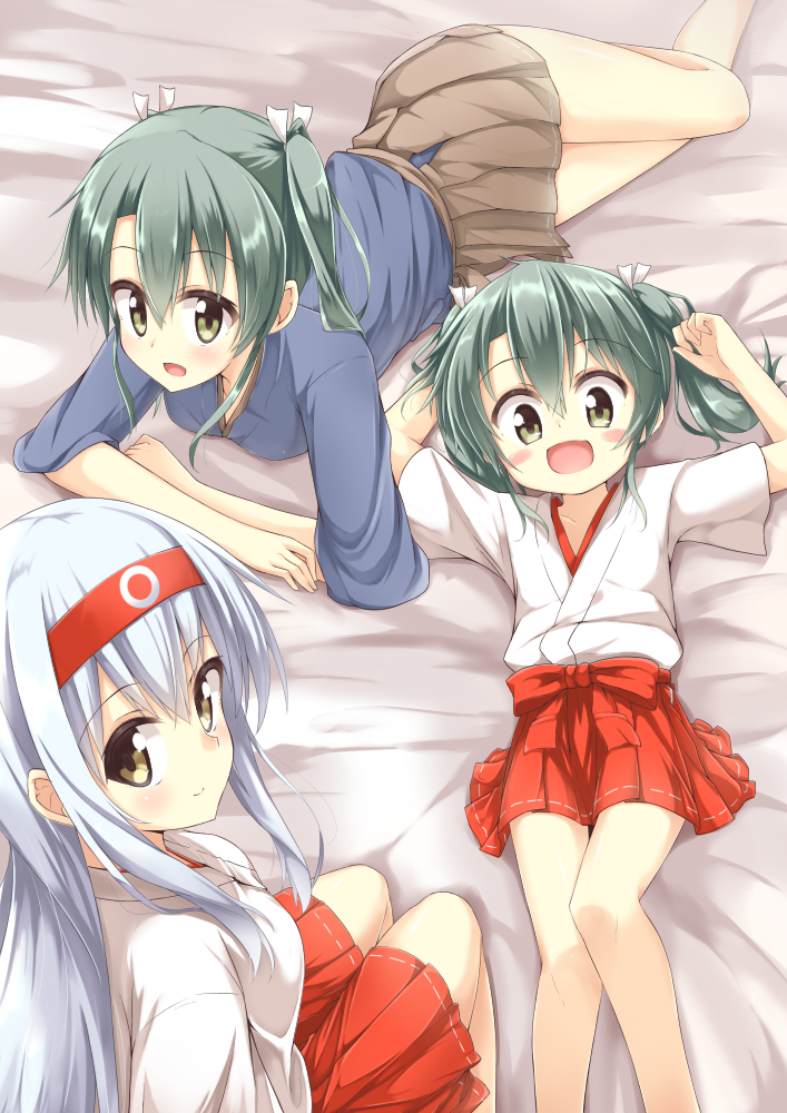 zuikaku, shoukaku, and zuikaku kai (kantai collection) drawn by hino_(2nd_life)