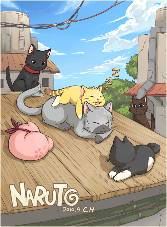 haruno sakura, uzumaki naruto, uchiha sasuke, hatake kakashi, sai, and 1 more (naruto and 1 more) drawn by cod.h