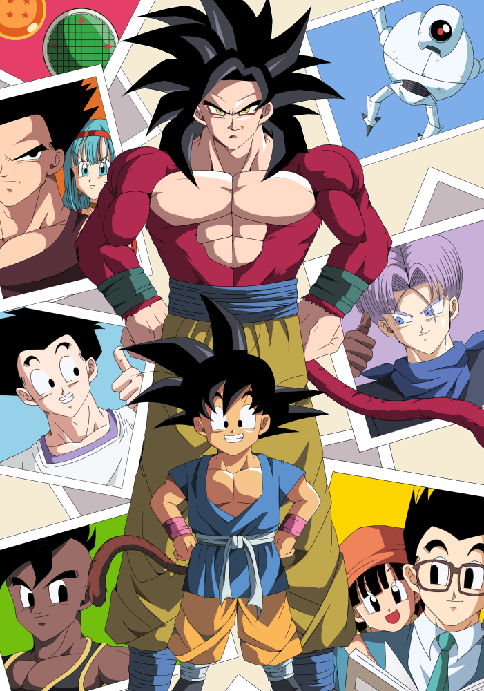 son goku, vegeta, son gohan, trunks, pan, and 4 more (dragon ball and 1 more) drawn by dbkani138