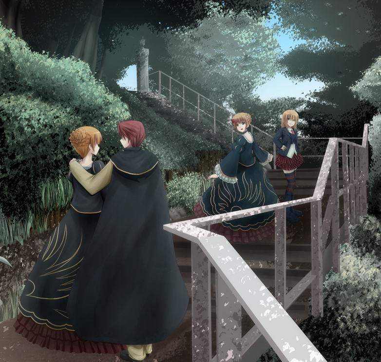 beatrice and ushiromiya battler (umineko no naku koro ni) drawn by ogura_sakiru