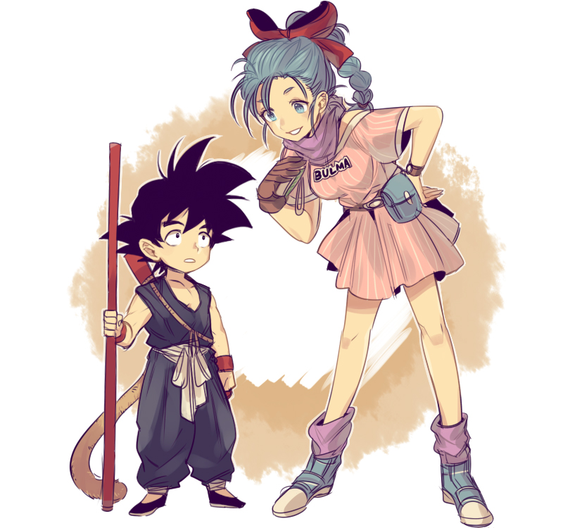 son goku and bulma (dragon ball) drawn by stere_o