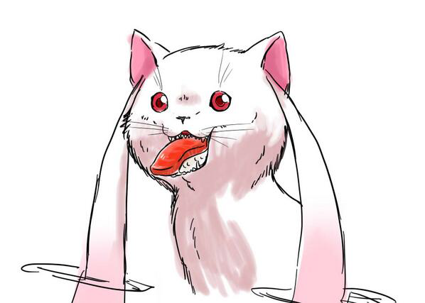 kyubey (mahou shoujo madoka magica) drawn by nura_(oaaaaaa)