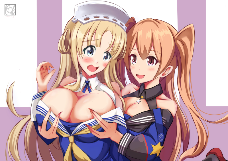 fletcher and johnston (kantai collection) drawn by roku_(roku28)