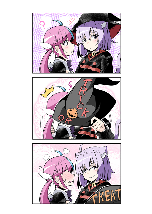 nekomata okayu and minato aqua (hololive) drawn by ichimi