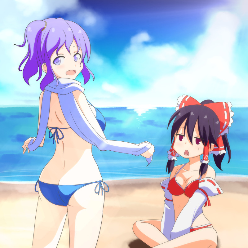 hakurei reimu and letty whiterock (touhou) drawn by cato_(monocatienus)