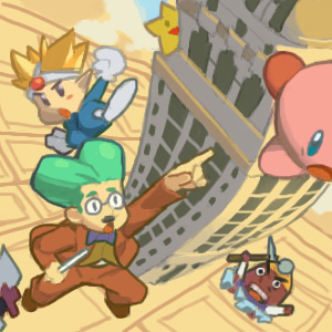 kirby, knuckle joe, starfy, mr. resetti, and dr. wright (kirby and 4 more)