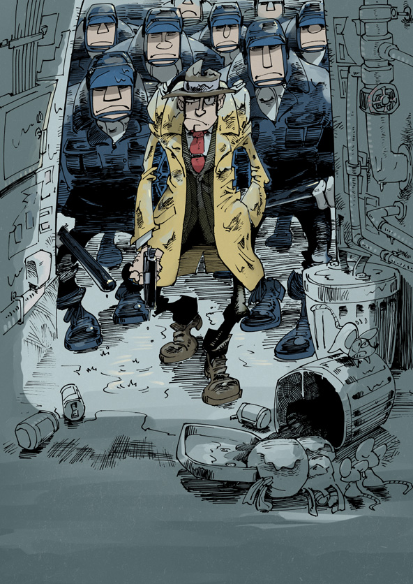 zenigata kouichi (lupin iii) drawn by hirano_masanori