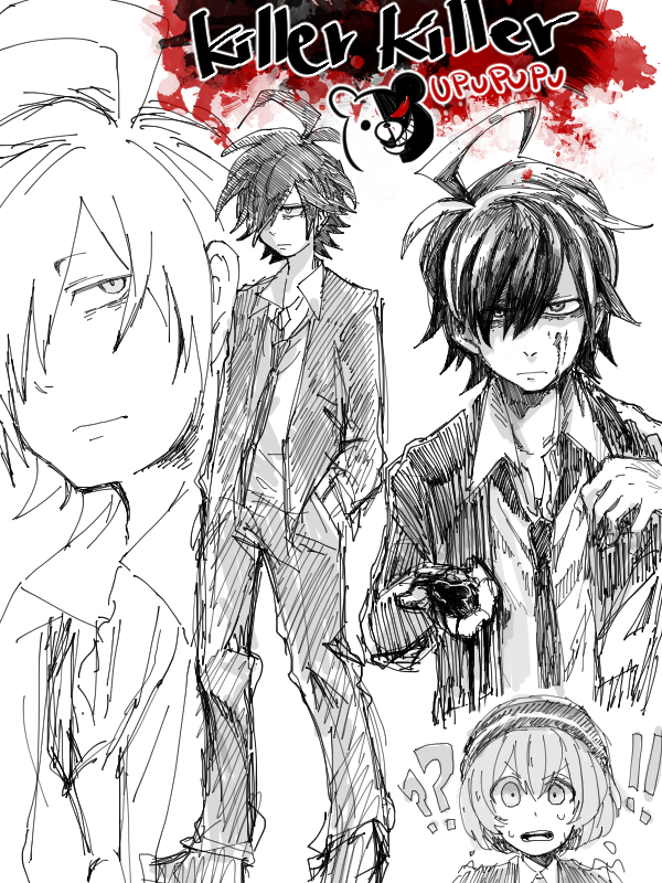 hijirihara takumi and asano misaki (danganronpa and 1 more) drawn by riyuta