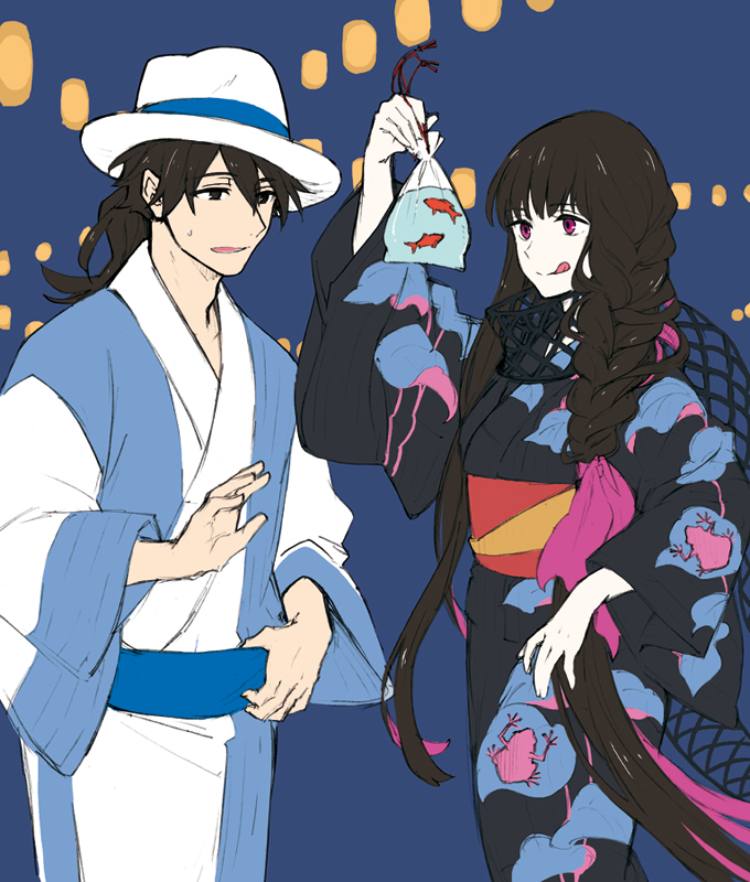 oryou and sakamoto ryouma (fate and 1 more) drawn by isshoku_(shiki)