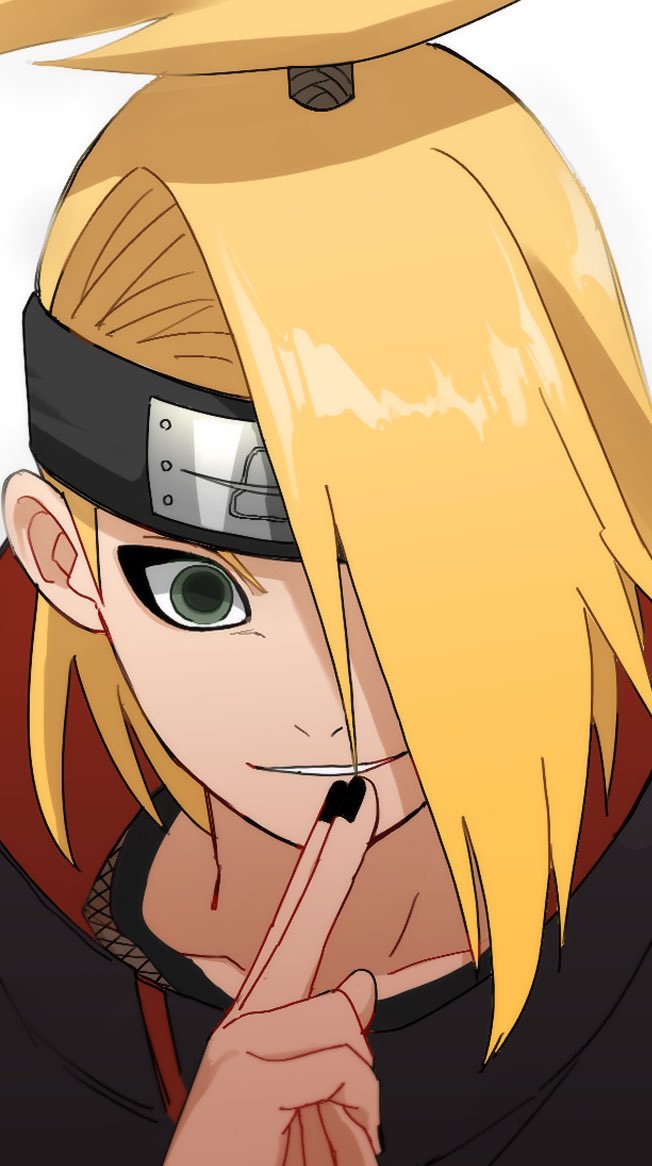 deidara (naruto and 1 more) drawn by kooda