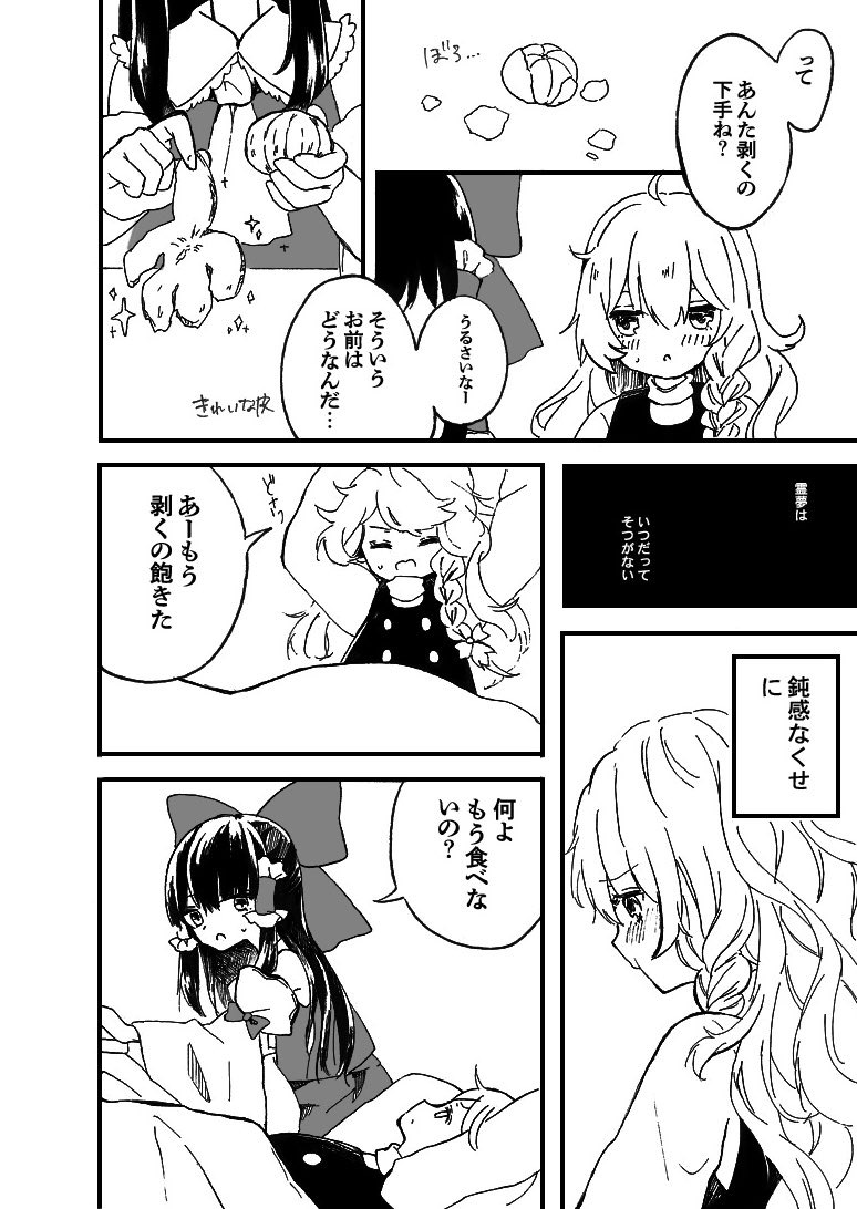 hakurei reimu and kirisame marisa (touhou) drawn by niri