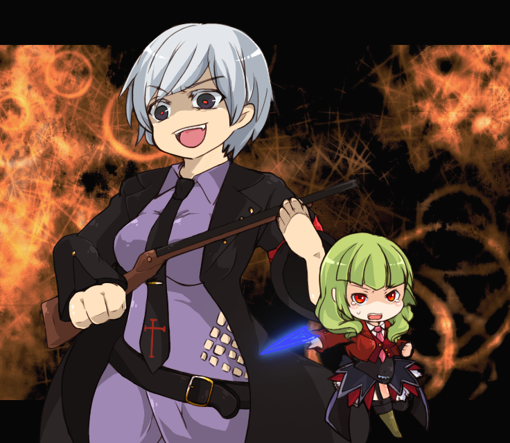 ushiromiya kyrie and leviathan (umineko no naku koro ni) drawn by shirokura
