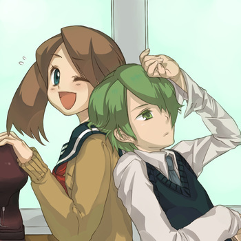 may and drew (pokemon and 1 more) drawn by sasairebun