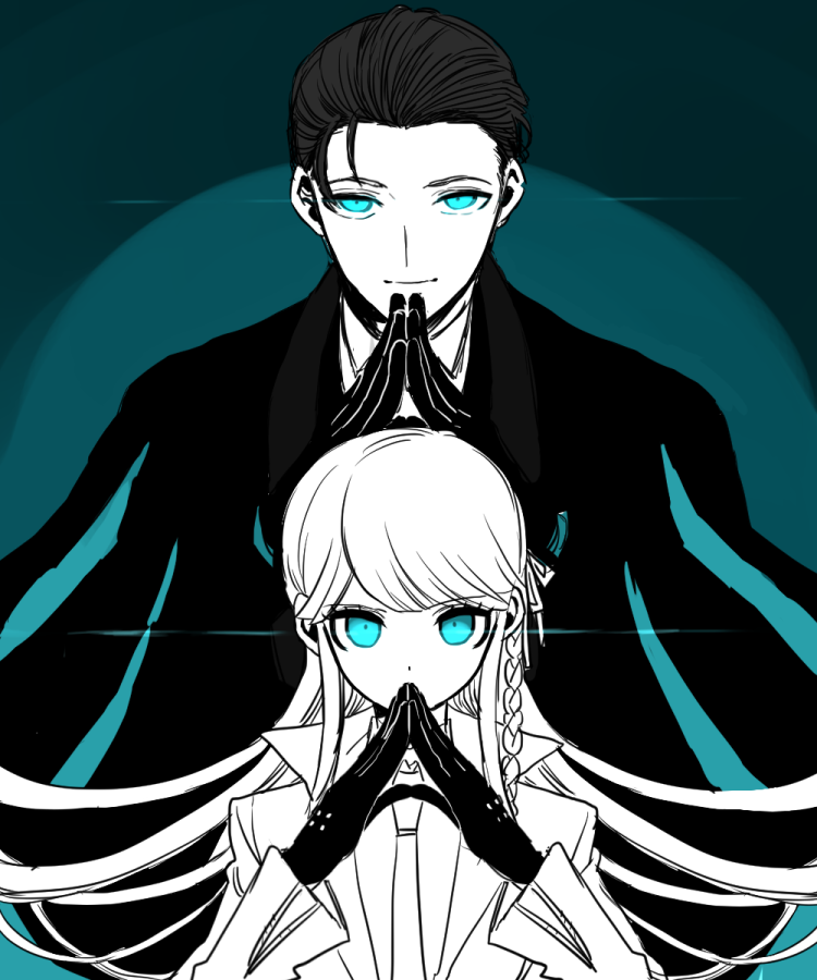 kirigiri kyoko and sherlock holmes (fate and 3 more) drawn by takashi_(onikukku)