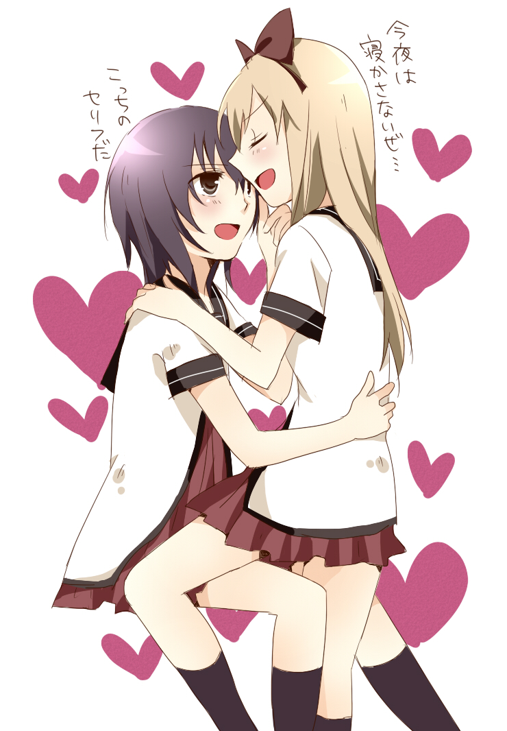 toshinou kyouko and funami yui (yuruyuri) drawn by sao_(0060)