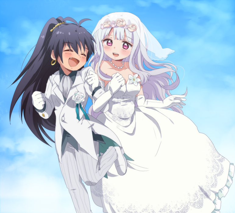 shijou takane and ganaha hibiki (idolmaster) drawn by hiiringu