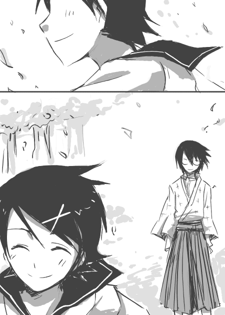 itoshiki nozomu and fuura kafuka (sayonara zetsubou sensei) drawn by yae_(pixiv143441)