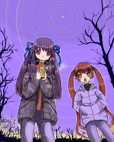 toono minagi and michiru (air) drawn by toshi_(little-fluffy-cloud)