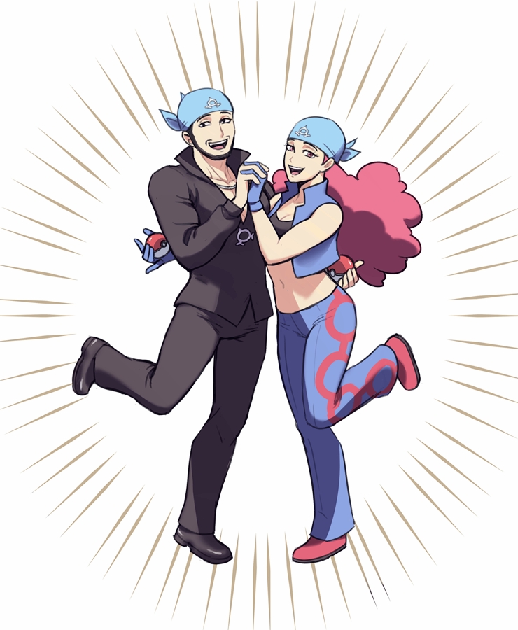 archie, shelly, and young couple (pokemon and 1 more) drawn by chips_n_cookies