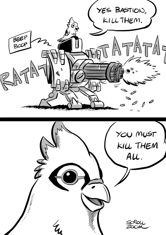 bastion and ganymede (overwatch and 1 more) drawn by markraas