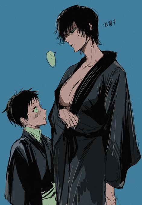 fushiguro touji and zen'in naoya (jujutsu kaisen) drawn by fallsoki
