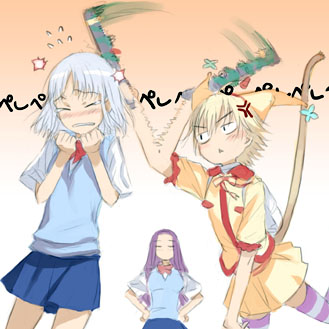 cat sidhe nekoko, shiraki aeka, and kirimiya mizuki (yume miru kusuri) drawn by haimura_kiyotaka