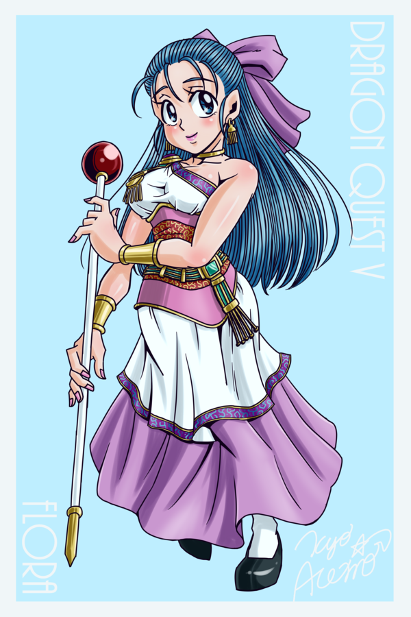 flora (dragon quest and 1 more) drawn by gengoro_akemori