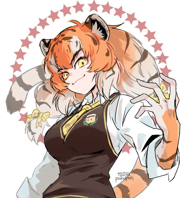 siberian tiger (kemono friends and 1 more) drawn by tatsuri_(forest_penguin)