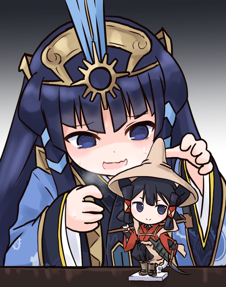 sakuna-hime and kokorowa-hime (tensui no sakuna-hime) drawn by paskmel