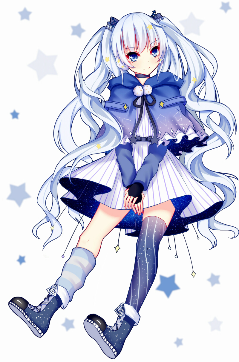 hatsune miku and fuyu no yoru miku (vocaloid) drawn by meng_xiao_jiong