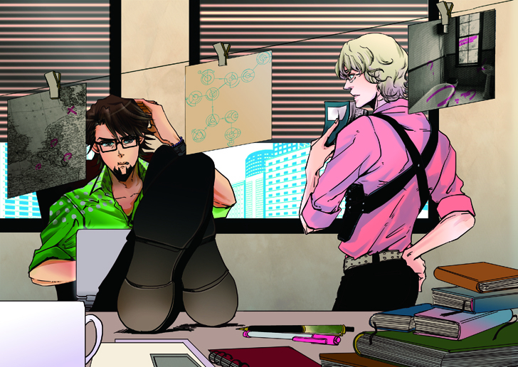 barnaby brooks jr. and kaburagi t. kotetsu (tiger & bunny) drawn by twrico