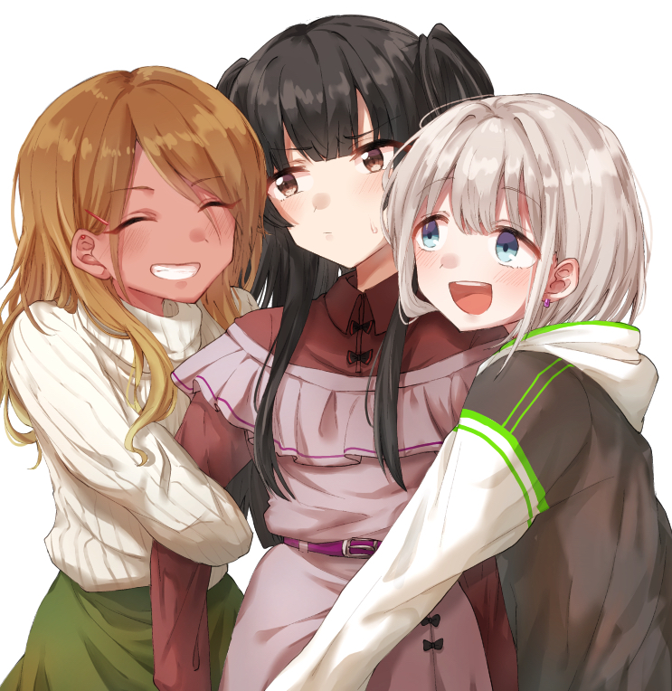 mayuzumi fuyuko, serizawa asahi, and izumi mei (idolmaster and 1 more) drawn by toya_0321