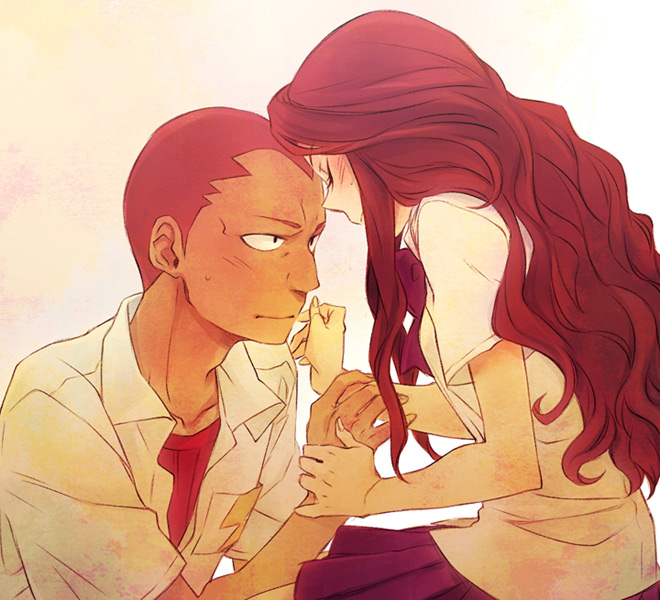 raimon natsumi and someoka ryuugo (inazuma eleven) drawn by wakaya_hana