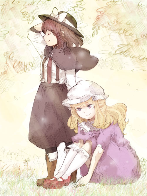 usami renko and maribel hearn (touhou and 1 more) drawn by ma-hain-scarlet